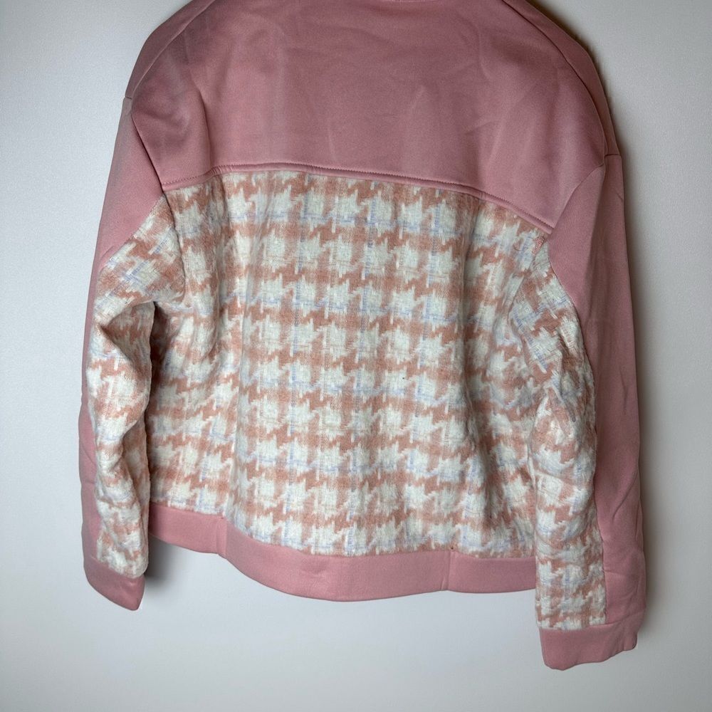 Blush pink houndstooth shacket - Picture 13 of 14